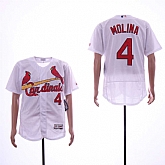 Cardinals 4 Yadier Molina White Flexbase Jersey Dzhi,baseball caps,new era cap wholesale,wholesale hats